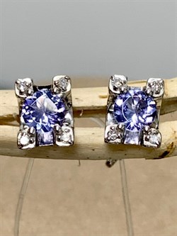 *Пусеты Танзанит цв Белое арт. С1173-228-121 вес 2,29 г - фото 130807 *Пусеты Танзанит цв Белое арт. С1173-228-121 вес 2,29 г - фото 130807