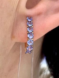 *Серьги Танзанит цв Красное арт. С1178-108-213 вес 2,88 г - фото 130811 *Серьги Танзанит цв Красное арт. С1178-108-213 вес 2,88 г - фото 130811