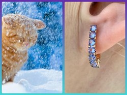 *Серьги Танзанит цв Красное арт. С1178-108-213 вес 2,88 г - фото 130814 *Серьги Танзанит цв Красное арт. С1178-108-213 вес 2,88 г - фото 130814