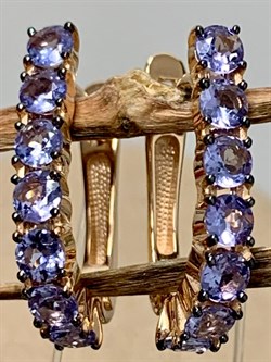 *Серьги Танзанит цв Красное арт. С1178-108-213 вес 2,88 г - фото 130816 *Серьги Танзанит цв Красное арт. С1178-108-213 вес 2,88 г - фото 130816