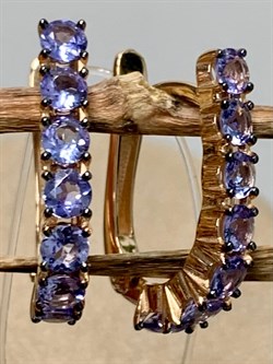 *Серьги Танзанит цв Красное арт. С1178-108-213 вес 2,88 г - фото 130817 *Серьги Танзанит цв Красное арт. С1178-108-213 вес 2,88 г - фото 130817