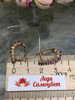 *Серьги Танзанит цв Красное арт. С1178-108-213 вес 2,88 г - фото 130818 *Серьги Танзанит цв Красное арт. С1178-108-213 вес 2,88 г - фото 130818