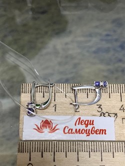 *Серьги Танзанит цв Белое арт. С1171-208-999 вес 2,01 г - фото 130852 *Серьги Танзанит цв Белое арт. С1171-208-999 вес 2,01 г - фото 130852