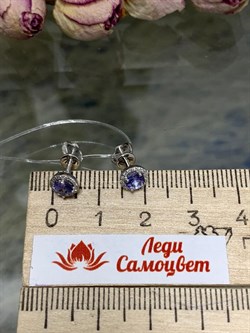 *Пусеты Танзанит цв Белое арт. С1063-228-235 вес 1,71 г - фото 130871 *Пусеты Танзанит цв Белое арт. С1063-228-235 вес 1,71 г - фото 130871