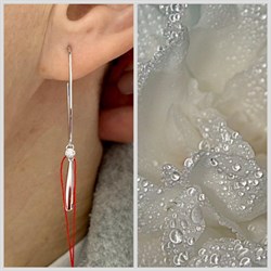 *Серьги Петли Белый бр цв Белое арт. 23717-200-286 вес около 3,04 г - фото 130946