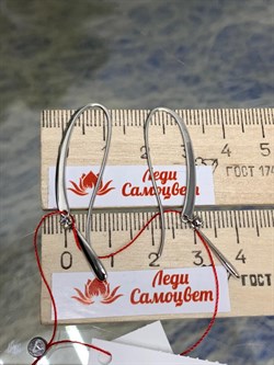 *Серьги Петли Белый бр цв Белое арт. 23717-200-286 вес около 3,04 г - фото 130966