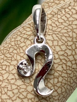 *Подвеска Лев Белый Бр цв Белое арт. 34214-200-869 вес 0,44 г - фото 131028