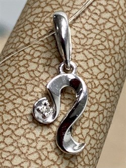 *Подвеска Лев Белый Бр цв Белое арт. 34214-200-869 вес 0,44 г - фото 131032