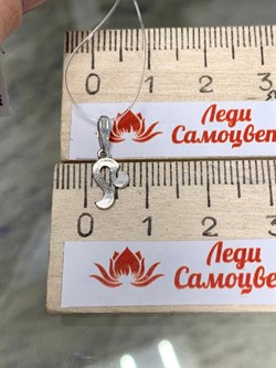 *Подвеска Лев Белый Бр цв Белое арт. 34214-200-869 вес 0,44 г - фото 131034