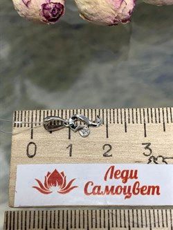 *Подвеска Лев Белый Бр цв Белое арт. 34214-200-869 вес 0,44 г - фото 131035