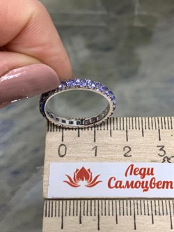 *Кольцо р.17 Танзанит цв Белое арт. 1056к-549 вес 1,65 г - фото 131189 *Кольцо р.17 Танзанит цв Белое арт. 1056к-549 вес 1,65 г - фото 131189
