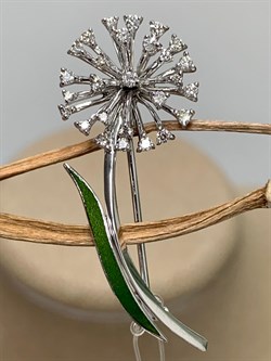 *Брошь Одуванчик Белый Бр цв Белое арт 7-323-163 (вес 2,41 г) - фото 131388 *Брошь Одуванчик Белый Бр цв Белое арт 7-323-163 (вес 2,41 г) - фото 131388