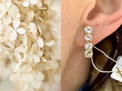 *Серьги Горный Хрусталь цв Лимонное арт. 20350113-201 вес 4,13 г - фото 131424