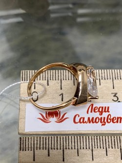 *Кольцо р.18,5 Горный Хрусталь цв Красное арт. 1330504-283 вес 3,04 г - фото 131445