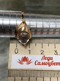 *Кольцо р.18,5 Горный Хрусталь цв Красное арт. 1330504-283 вес 3,04 г - фото 131448