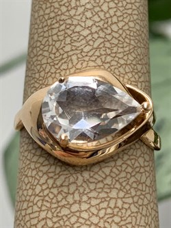 *Кольцо р.18,5 Горный Хрусталь цв Красное арт. 1330504-283 вес 3,04 г - фото 131454