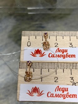 *Пусеты Танзанит цв Красное арт. С0979-108-319 вес 1,13 г - фото 131611 *Пусеты Танзанит цв Красное арт. С0979-108-319 вес 1,13 г - фото 131611