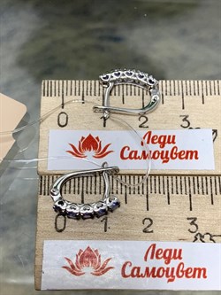 *Серьги  Орхидея Танзанит Африка цв Белое арт. С1216-208-974 вес 2,61 г - фото 131644 *Серьги  Орхидея Танзанит Африка цв Белое арт. С1216-208-974 вес 2,61 г - фото 131644