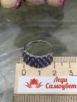 *Кольцо р.18 Орхидея Танзанит Африка цв Белое арт. К0837-208-013 вес 3 г - фото 131661 *Кольцо р.18 Орхидея Танзанит Африка цв Белое арт. К0837-208-013 вес 3 г - фото 131661