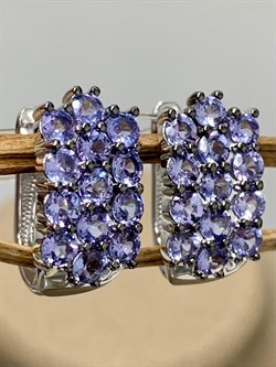 *Серьги Орхидея Танзанит Африка цв Белое арт. С0837-208-900 вес 4,15 г - фото 131672 *Серьги Орхидея Танзанит Африка цв Белое арт. С0837-208-900 вес 4,15 г - фото 131672