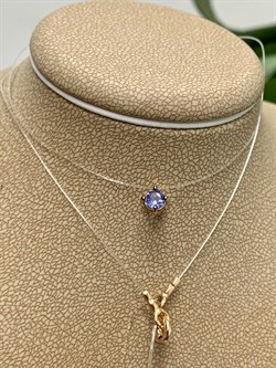 *Колье р.40 Танзанит Африка цв Красное арт. Л0606-108-640 вес 0,7 г - фото 131685 *Колье р.40 Танзанит Африка цв Красное арт. Л0606-108-640 вес 0,7 г - фото 131685