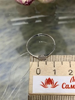 *Кольцо р.18Белый бр цв Белое арт. 12264-200-857 вес 0,67 г - фото 131823