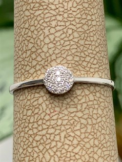 *Кольцо р.18Белый бр цв Белое арт. 12264-200-857 вес 0,67 г - фото 131828