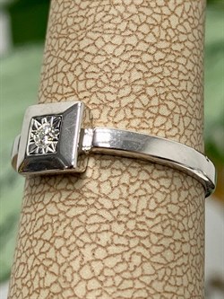 *Кольцо р.16,5 Белый бр цв Белое арт. 13383-200-293 вес 1,74 г - фото 131930