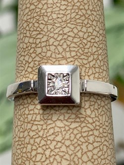 *Кольцо р.16,5 Белый бр цв Белое арт. 13383-200-293 вес 1,74 г - фото 131933