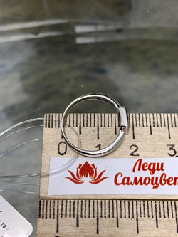 *Кольцо р.16,5 Белый бр цв Белое арт. 13383-200-293 вес 1,74 г - фото 131941