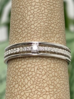 *Кольцо р.18 Белый бр цв Белое арт. 11929-200-762 вес 2,49 г - фото 131953