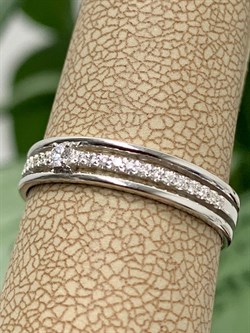 *Кольцо р.18 Белый бр цв Белое арт. 11929-200-762 вес 2,49 г - фото 131957