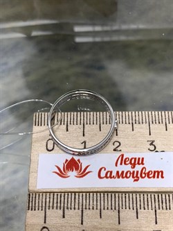 *Кольцо р.18 Белый бр цв Белое арт. 11929-200-762 вес 2,49 г - фото 131962