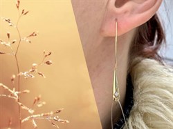 *Серьги Петли Белый Бр цв Лимонное арт. 23719-300-274 (вес 3,55 г) - фото 131995 *Серьги Петли Белый Бр цв Лимонное арт. 23719-300-274 (вес 3,55 г) - фото 131995