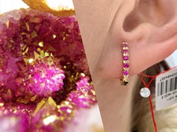 *Серьги Рубин цв Красное арт. 23930-103-357, (вес 2,34 г) - фото 132006