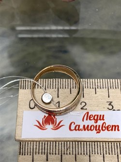 *Кольцо р.17,5 Белый Бр цв Красное арт. 13815-100-276 (вес 2,77 г) - фото 132059