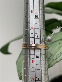 *Кольцо р.17,5 Белый Бр цв Красное арт. 13815-100-276 (вес 2,77 г) - фото 132061