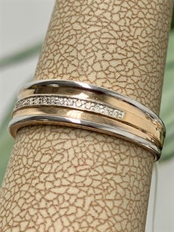 *Кольцо р.17,5 Белый Бр цв Красное арт. 13815-100-276 (вес 2,77 г) - фото 132064