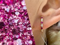 *Серьги Рубин цв Красное арт. 23950-103-421 (вес 2,41 г) - фото 132157