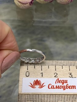 *Кольцо р.16,5 Белый бр цв Белое арт. 13600-200-527 вес 1,45 г - фото 132239