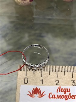 *Кольцо р.16,5 Белый бр цв Белое арт. 13600-200-527 вес 1,45 г - фото 132240