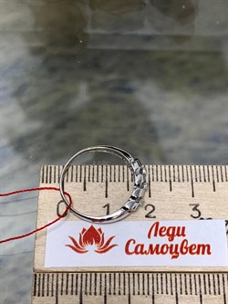 *Кольцо р.16,5 Белый бр цв Белое арт. 13600-200-527 вес 1,45 г - фото 132241