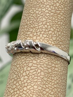 *Кольцо р.16,5 Белый бр цв Белое арт. 13600-200-527 вес 1,45 г - фото 132244