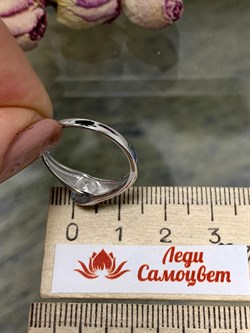 *Кольцо р.18 Белый бр цв Белое арт. 12578-200-000 вес 2,97 г - фото 132274