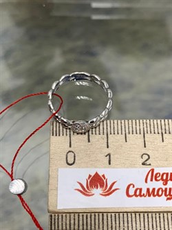 *Кольцо р.16 Белый бр цв Белое арт. 12860-200-875 вес 1,71 г - фото 132317