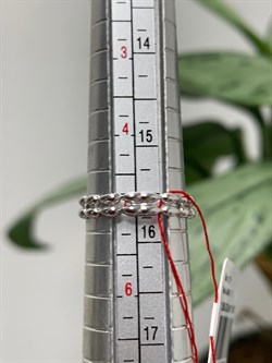 *Кольцо р.16 Белый бр цв Белое арт. 12860-200-875 вес 1,71 г - фото 132320
