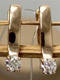 *Серьги Белый Бр цв Красное арт. 23281-100-682 (вес 2,35 г) - фото 132342