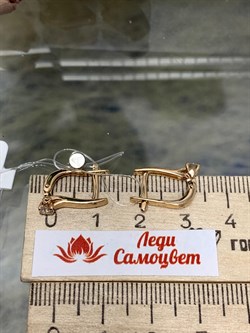 *Серьги Белый Бр цв Красное арт. 23281-100-682 (вес 2,35 г) - фото 132343