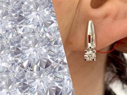 *Серьги Белый бр цв Белое арт. 22961-200-208 вес 3,44 г - фото 132520