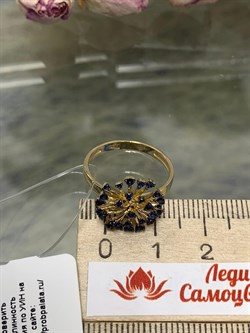 *Кольцо р.17 Одуванчик Синий Сапфир цв Лимонное арт 1-308483-00-02-929 (вес 2,71 г) - фото 132552 *Кольцо р.17 Одуванчик Синий Сапфир цв Лимонное арт 1-308483-00-02-929 (вес 2,71 г) - фото 132552